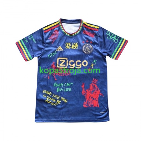 Billiga Fotbollströjor AFC Ajax Bob Marley Special Hemma tröja Blå 2025 Kortärmad